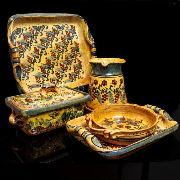 FF Griffi Corsican Ceramic Tray - Signed Terraghja Di Corti Handcrafted Tray - Picture 10 of 10